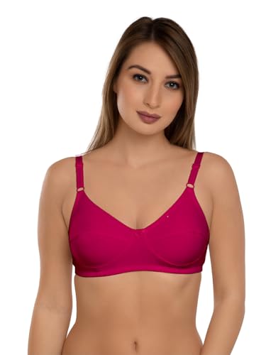 Image of Daisy DEE Women's Cotton Seamed Non-Wired Regular Straps Full Coverage Non-Padded Bra - NSHTL