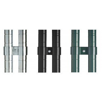 Focus Foodservice FPSPC Post Clamp, Green Epoxy w SaniGard, 2 pk