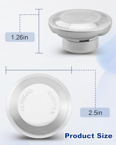 Image of ANODZU Gas Fuel Cap Fits for Kawasaki Mule 550 610 2510 3010 etc, Parts for 1 /4 Turn Metal Tank, Replace 51048-1103 51048-0005