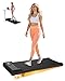 HomeFitnessCode Walking Pad mit Steigung für Zuhause - Laufband mit Neigung Walkpad Untertisch Elektrisch 1-8 KMH Walk Band Gehband, Schwarz