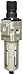 SMC AW20-N01C-CZ Filter/Regulator, Polycarbonate Bowl with Bowl Guard, 5 Micron, Float Auto Drain (N.C.), Relieving Type, 7.25 - 123 psi Set Pressure Range, 28 scfm, No Gauge, 1/8" NPT