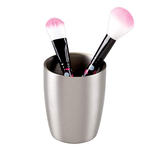 iDesign Forma Tumbler Cup for Bathroom Vanity Countertops - Brushed Stainless Steel