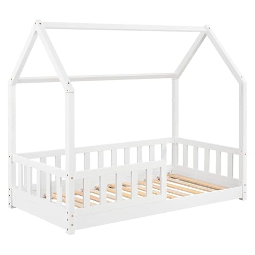 Well Home MOBILIARIO & DECORACIÓN Habitación Infantil: Cama Infantil Modelo cabaña de Pino lacada en Blanco 90x190cm
