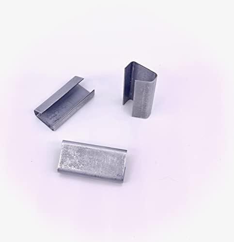 STECO | Kunststoffbandhülsen, Kunststoffband, Verschlusshülsen, verzinkt | 1000 Stück | 13 x 25 x 0,5 mm