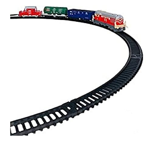 Image of Sheel Mini Cargo Train Set for Kids | - Battery Operated Toy with Engine, Oil Tanker, Coal Wagon, Brake Van & Track | Educational & Fun Gift Toy for Boys & Girls