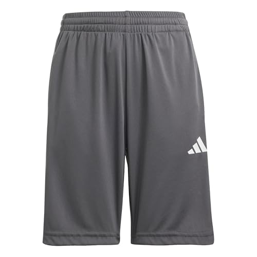 adidas Unisex Kids Train Essentials 3-Stripes Short, Grey Five/White, 5-6 Years