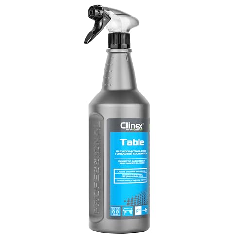 CLINEX Küchenfronten-Reiniger/Flüssigkeit 1l - 1 Liter/Küchenreiniger-Spray entfernt streifenfrei Verschmutzungen/zum Reinigen von Arbeitsplatten und Küchengeräten/Auf Alkoholbasis / 77-038