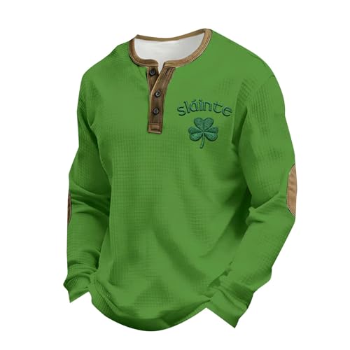 T-shirt à manches longues gaufré homme extensible avec demi-bouton