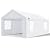 COBIZI Carport Canopy 12x20 Heavy Duty Portable Garage with Roll-Up Ventilation Windows & Doors, Removable Sidewalls Car Canopy Tent Waterproof with Built-in Sandbags for Cars, Boats, Trucks, White2
