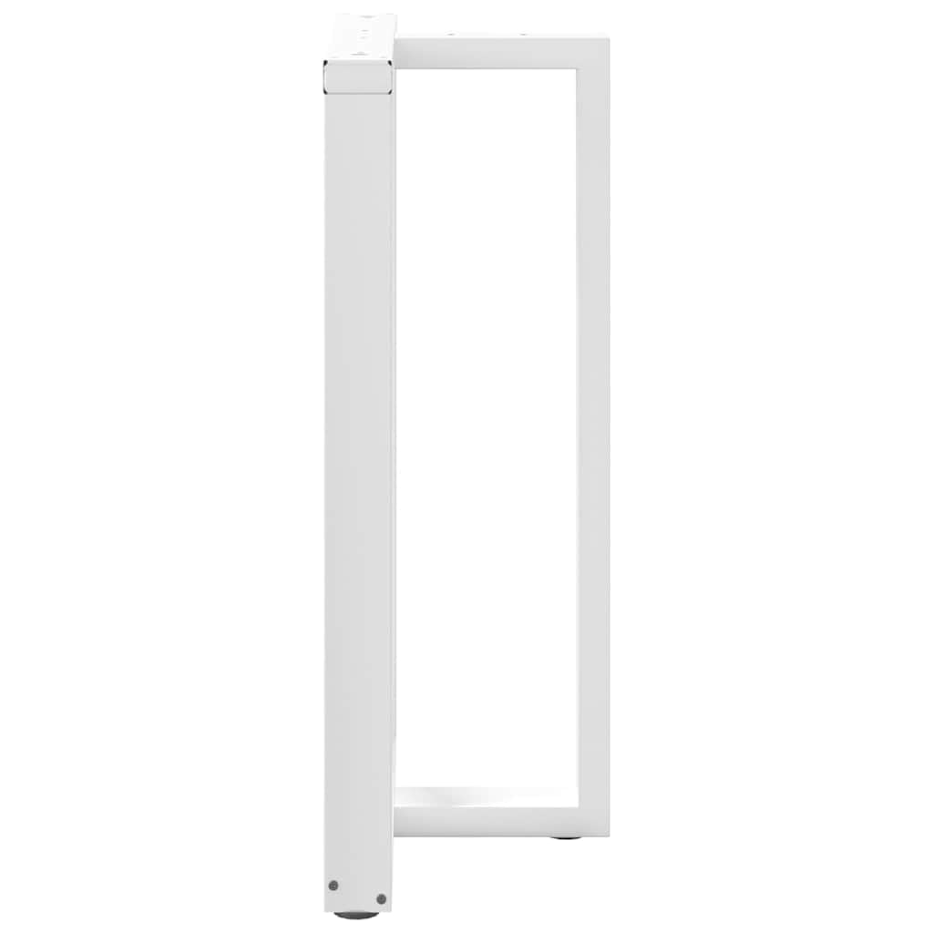 Mesa de bar patas en forma de T, 2 unidades, blanco, 60 x 35 x (100-101) cm, acero con recubrimiento en polvo, patas de mesa de metal ajustables para mesas de pie, muebles