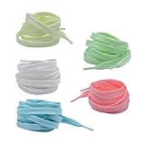 minkissy 5 pares Cordones Zapatillas Fluorescentes Resistentes Decorativos Brillantes para Deporte Sneakers