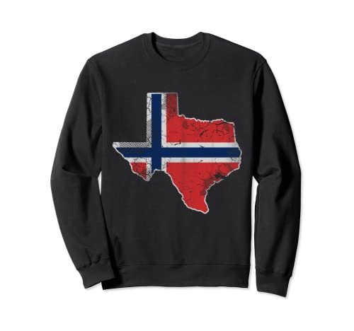 Bandera noruega de Texas Noruega Noruega Hombres Mujeres Niños Sudadera