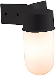 Ware Black Corner Angled Pill E27 Bracket Outdoor Garden Wall Light IP44 Rated