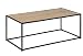 Produktbild Couchtisch Sofatisch schwarz Eiche Optik Retro 100x50x40cm