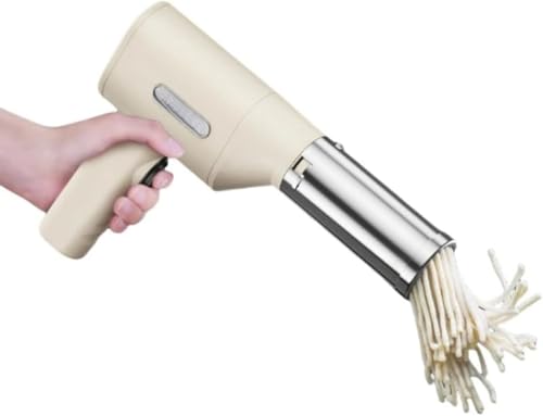 1o極細モンブラン電動絞り機 全自動ヌードルプレス ハンドヘルドタイプ家庭用 304 ステンレス鋼製ヌードルガン 簡単操作自動麺機 多種麺類対応