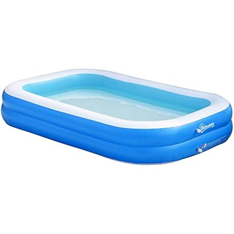 Outsunny Aufblasbarer Pool, rechteckig, für den Außenbereich Cover