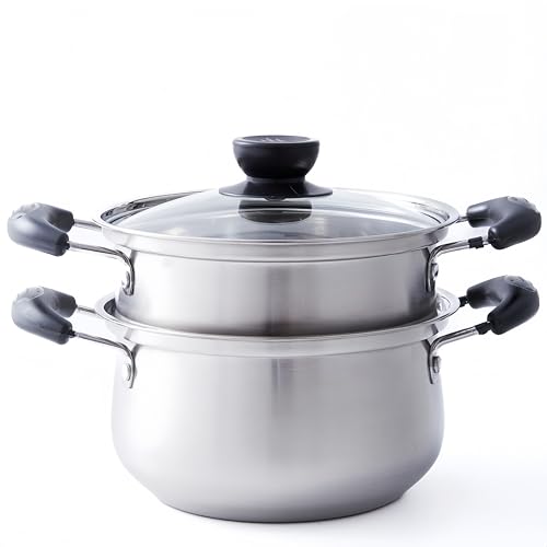 Stainless Steel Cuscuzeira Brazilian Cuscuz Steamer Pot – 6.3 Inch (16cm) Traditional Corn Cake Maker with Lid and Steam Tray – Compact Cookware for Latin Breakfast Lovers, 2 Quart Capacity