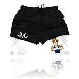 CROWN Anime Shorts - Breathable Stretch Compression Gym Short with Pockets (L-D12)