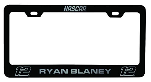 Ryan Blaney NASCAR #12 Etched License Plate Frame Black