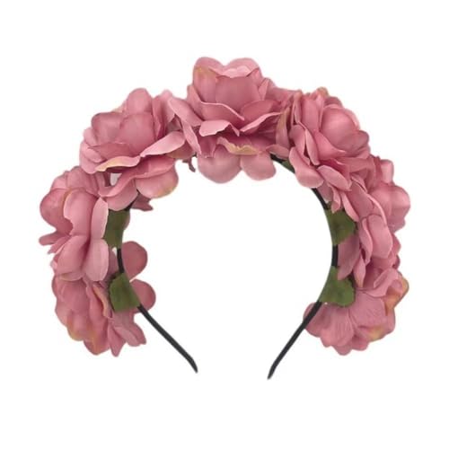 TTPSRY Serretête Couronne Florale Artificielle Bandeau Cheveux Élégant Accessoire Coiffure Mariage Cérémonie Printemps Été