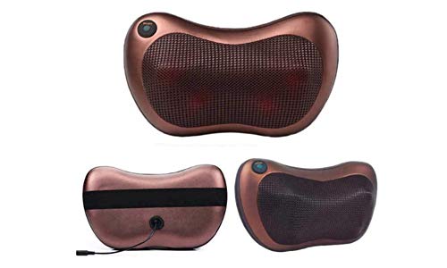 Massaggiatore per collo e schiena Cuscino per massaggio shiatsu con calore,Cuscino per massaggio shiatsu con massaggio profondo del tessuto per impastare,per collo spalle gambe,casa e ufficio