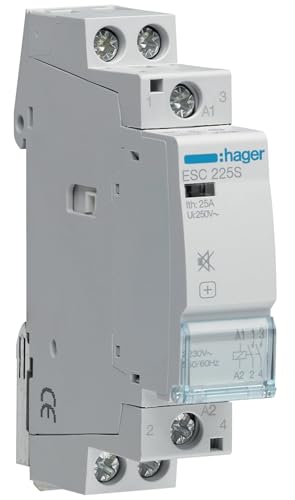 Contacteur silencieux Hager esc225s 25 A 230 V pour supprimer le bruit du tableau
