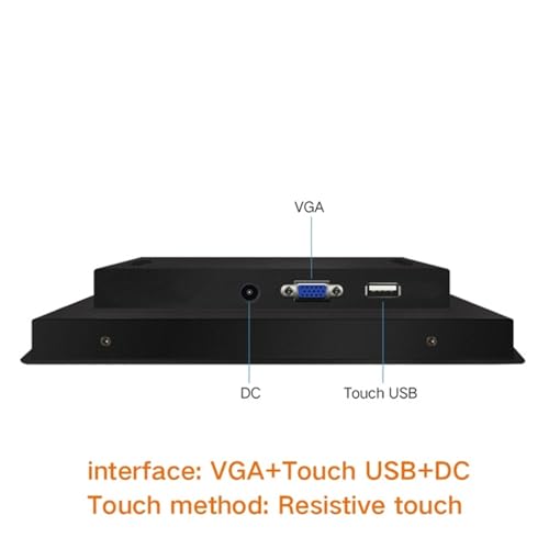 Image of 1pc Industrial Touchscreen Monitor 15.6 Inch Resistive Touch Screen with VGA /DVI /HDMI Touch USB Embedded Wall Mount Display(VGA USB)