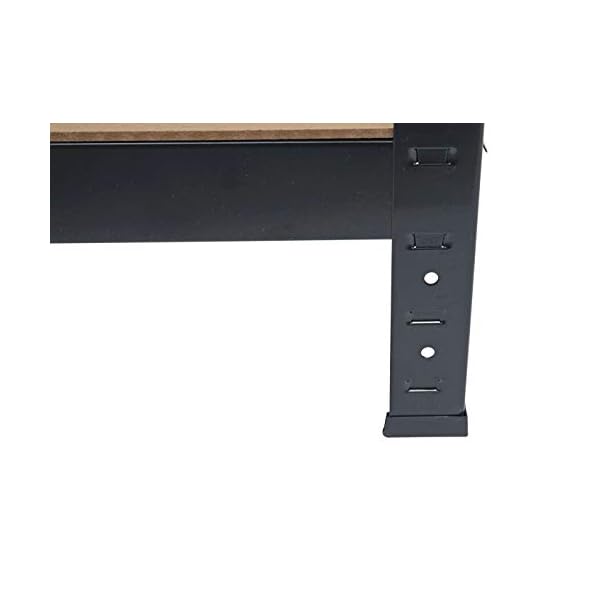 Mendler Schwerlastregal HWC-D67, Werkstattregal Steckregal, 160x80x40cm, Traglast bis 320kg - schwarz – Bild 5