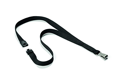 Lacet textile avec mousqueton noir avec attache sécurisée et souple