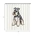 Ganshan Bi Cute Miniature Schnauzer Dog Portrait Shower Curtain Watercolor Animal Pet Puppy Print Bath Curtains for Bathroom Home Decoration with 12 Hooks 72x72 Inch