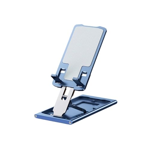 Foldable Cellphone Holder Tablet Cradle Angles Height Adjustable Tabletop Phone Holder Portable Aluminum Phone Holder