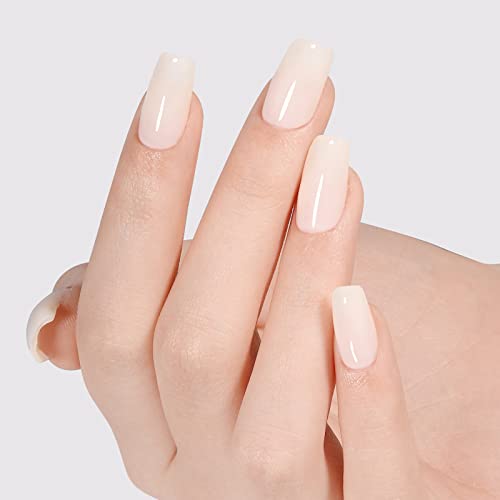 Aillsa White Gel Polish - Beige White Jelly Gel Nail Polish Translucent Soak Off U V Gel Polish Rice White Nail Polish Gel For Nail Art Manicure Diy At Home 0.51 Fl Oz /Gb47 #TOP2