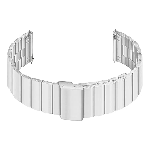 Image of ACM Watch Strap Stainless Steel Metal 22mm compatible with Fire-Boltt Invincible Plus Bsw097 Smartwatch Adjustable Belt Band Silver