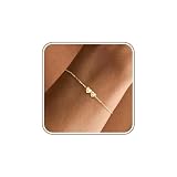 Pulseras de oro con inicial para mujer, pulsera con inicial 2026, regalos de graduación para hija, adolescente, regalo de cumpleaños para mejor amiga, regalo de cumpleaños para mujeres con 2 iniciales