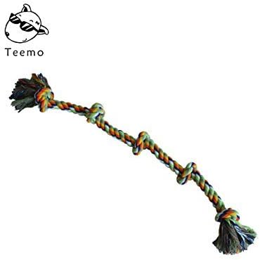 TEEMO Large Dog Rope Toy - for Medium to Large Breeds and Big Puppies - 5 Thick Knots -Environment Friendly and Washable Cotton- Best…