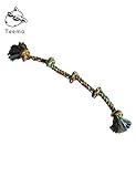 TEEMO Large Dog Rope Toy - for Medium to Large Breeds and Big Puppies - 5 Thick Knots -Environment Friendly and Washable Cotton- Best for Tug-of-War or Fetch - Indoor or Outdoor Play - Dental Health