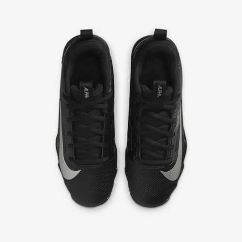 Nike Alpha Menace 4 Shark Big Kids' Football Cleats (FQ4012-002, Black/Metallic Silver)4