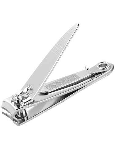 TITANIA Nagelknipser mit Feile Hochwertiger Nagelzwicker für Finger- & Fußnägel Ideal für dicke Nägel Nail Clipper aus Carbon Steel Für Damen & Herren Nagelknipser verchromt