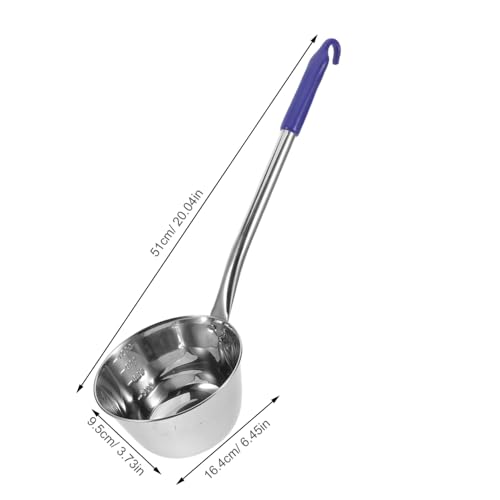 Louche à eau de cuisine en acier inoxydable avec manche bleu - 3
