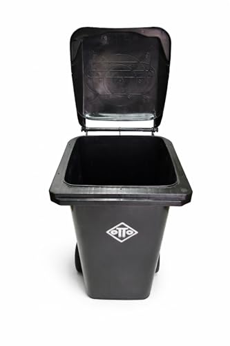 Image of OTTO Plastic Manual-Lift Garbage Waste Dustbin with Wheels 120 Ltr Black