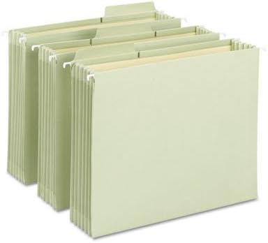 Smead 64224 FasTab TUFF Hanging Pockets with Reinforced Tabs Letter Moss 9/Box