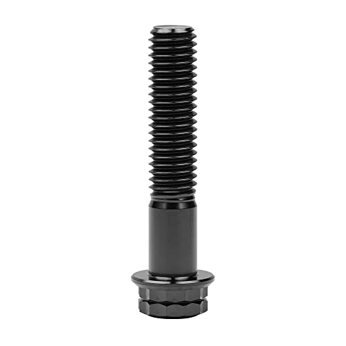 Image of Titanium Flange 12 Point Head M8 x15 20 25 30 35 40 45 50 55 60 65mm Screw Bolt Pack of 4 (M8x40mm, Black)