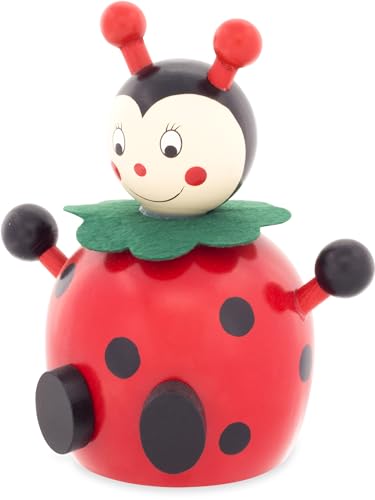 Ulysse- Tirelire Coccinelle en Bois, 1059, Taille Unique