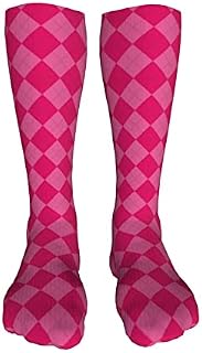 702 Unisex Work Socks Argyle Trainer Socks Funky Socks Comfortable Athletic Socks For Women Football 50Cm