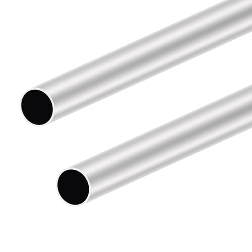 LAVMHAB Lot de 2 tubes en aluminium 6063 - 26 mm de diamètre extérieur x 24 mm (DI x DI) - Épaisseur de paroi : 400 mm de long - Tubes droits sans couture