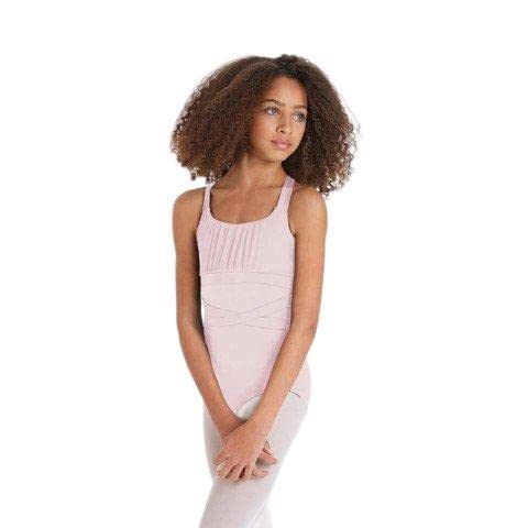 Justaucorps rose fille M Capezio avec bretelles ajustées