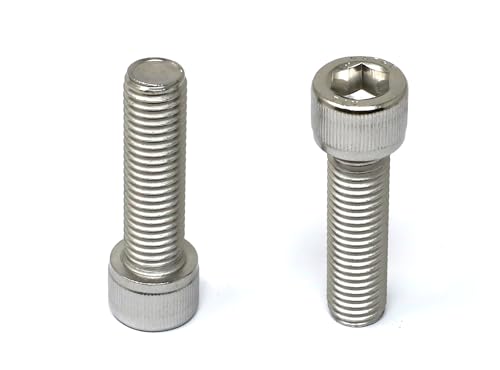 Image of iexcell 2 Pcs M14 x 50mm Thread Pitch 2 mm Stainless Steel 304 Hex Socket Head Cap Screws Bolts Kit