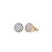 White Lilac Druzy Stud Earrings- Gold Edged- Real Drusy Quartz Gemstone- Women's Jewelry Gift Idea- 10mm