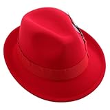 Convient à toutes les occasions : qu'il s'agisse d'une fête, d'un mariage ou d'un , ce chapeau vous assure un look élégant et raffiné dans toutes les situations, chapeaux en feutre pour hommes, fedora pour hommes