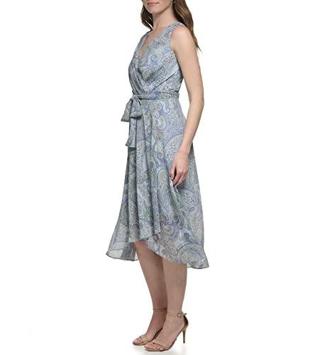 Image of Tommy Hilfiger Women's V-Neck Self Tie Midi Dress